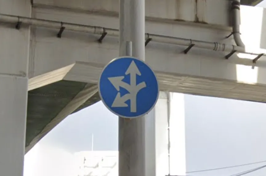 只允許向左急轉,向左轉或直行